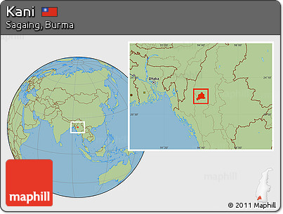 Savanna Style Location Map of Kani