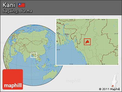 Savanna Style Location Map of Kani