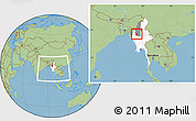 Savanna Style Location Map of Kani, highlighted country, highlighted parent region, within the entire country