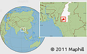 Savanna Style Location Map of Kani, highlighted parent region