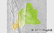 Physical Map of Kani, lighten, desaturated