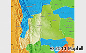 Physical Map of Kani, political outside