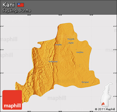Political Map of Kani, cropped outside
