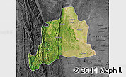 Satellite Map of Kani, darken, desaturated