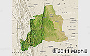 Satellite Map of Kani, shaded relief outside