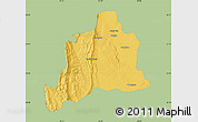 Savanna Style Map of Kani, single color outside