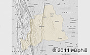 Shaded Relief Map of Kani, desaturated