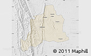 Shaded Relief Map of Kani, lighten, desaturated
