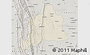 Shaded Relief Map of Kani, semi-desaturated