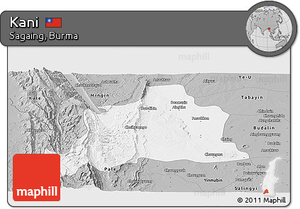 Gray Panoramic Map of Kani