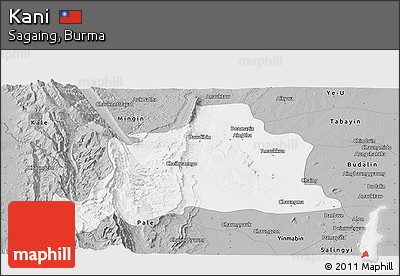 Gray Panoramic Map of Kani
