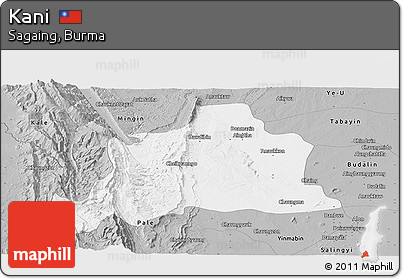 Gray Panoramic Map of Kani