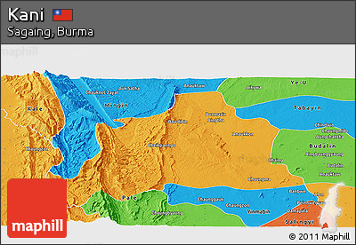 Political Panoramic Map of Kani
