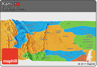 Political Panoramic Map of Kani