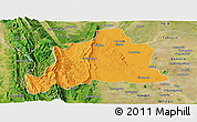 Political Panoramic Map of Kani, satellite outside