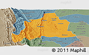 Political Panoramic Map of Kani, semi-desaturated