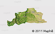 Satellite Panoramic Map of Kani, cropped outside