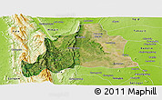 Satellite Panoramic Map of Kani, physical outside