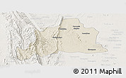 Shaded Relief Panoramic Map of Kani, lighten