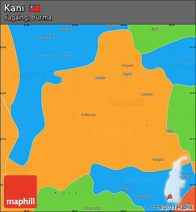 Political Simple Map of Kani