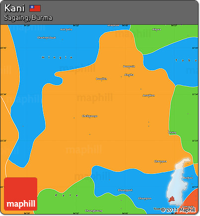 Political Simple Map of Kani