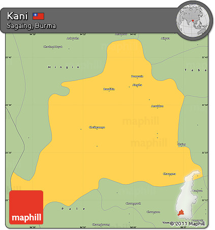 Savanna Style Simple Map of Kani
