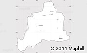 Silver Style Simple Map of Kani, cropped outside