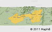 Savanna Style Panoramic Map of Kawlin