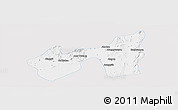 Silver Style Panoramic Map of Kawlin, single color outside
