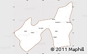 Classic Style Simple Map of Kawlin, cropped outside