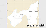 Classic Style Simple Map of Kawlin, single color outside