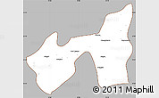 Gray Simple Map of Kawlin, cropped outside