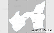Gray Simple Map of Kawlin, single color outside