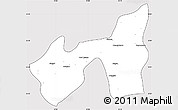 Silver Style Simple Map of Kawlin, cropped outside