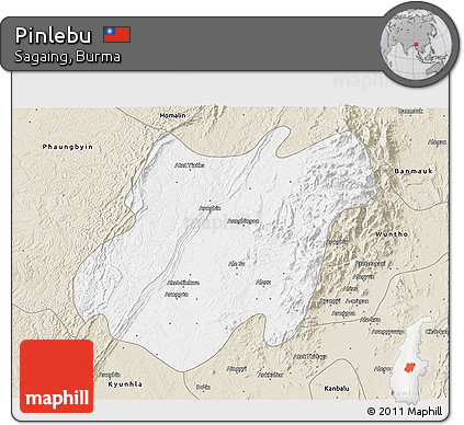Classic Style 3D Map of Pinlebu