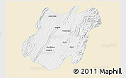Classic Style 3D Map of Pinlebu, single color outside