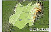 Physical 3D Map of Pinlebu, darken