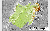 Physical 3D Map of Pinlebu, desaturated