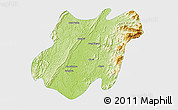 Physical 3D Map of Pinlebu, single color outside