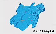 Political 3D Map of Pinlebu, cropped outside