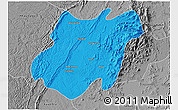 Political 3D Map of Pinlebu, desaturated