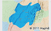 Political 3D Map of Pinlebu, lighten