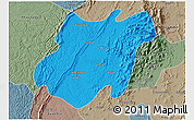 Political 3D Map of Pinlebu, semi-desaturated