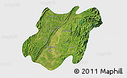 Satellite 3D Map of Pinlebu, single color outside