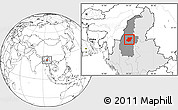 Blank Location Map of Pinlebu, highlighted country, highlighted parent region