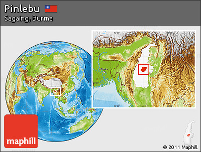 Physical Location Map of Pinlebu, highlighted parent region