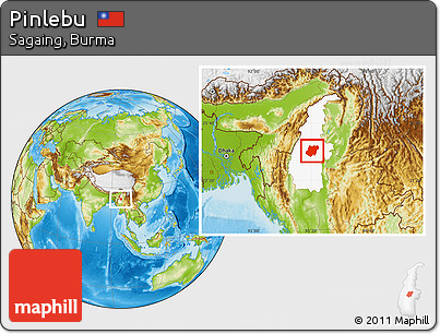 Physical Location Map of Pinlebu, highlighted parent region