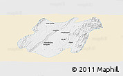 Classic Style Panoramic Map of Pinlebu, single color outside