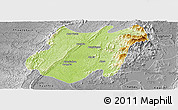 Physical Panoramic Map of Pinlebu, desaturated