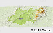 Physical Panoramic Map of Pinlebu, lighten